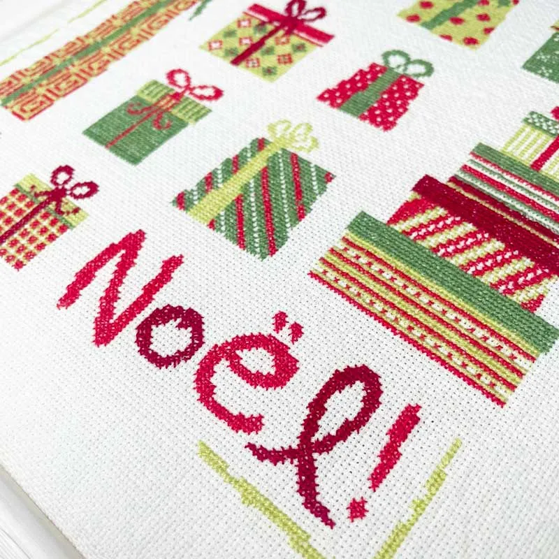 LiliPoints Christmas presents borduurpatroon kerst 2 varianten