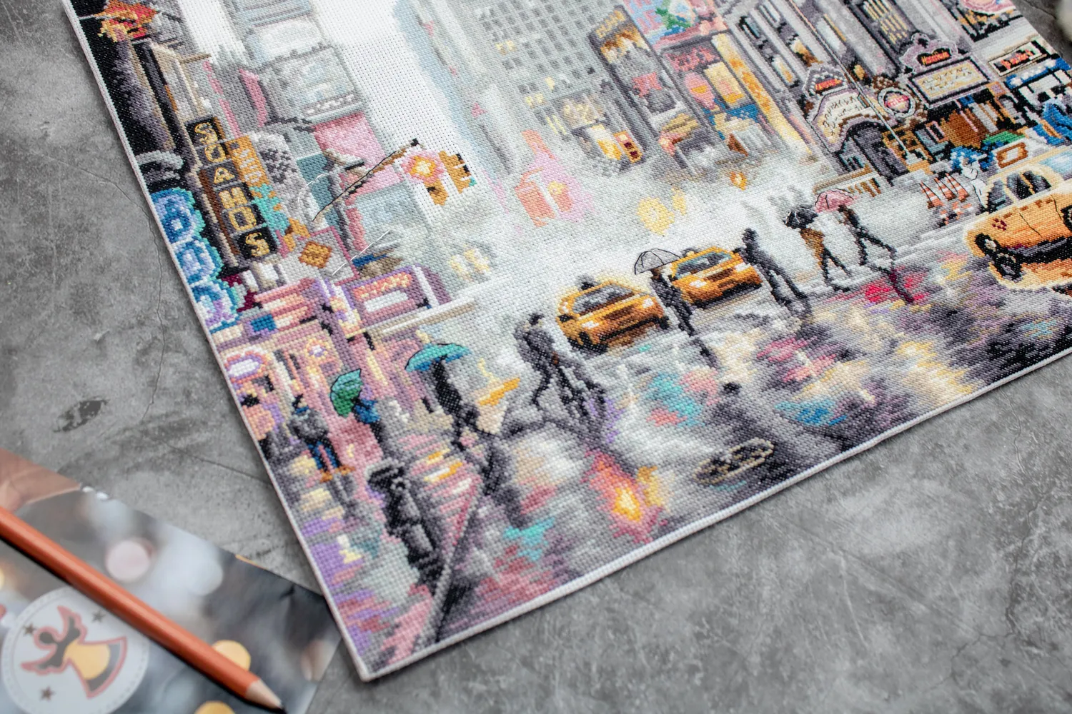 Leti Stitch L8012 New York Cities borduurpakket 40x30 cm