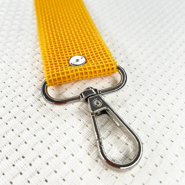 LiliPoints Oranje sleutelhanger borduren polyester 21 cm