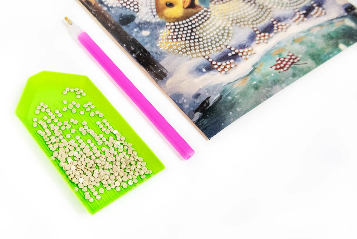 Dazzle Dots 481-500 Holiday Ducklings diamond painting kaart