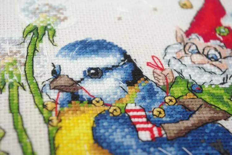Merejka Tailwind borduurpakket vogel 15x15 cm