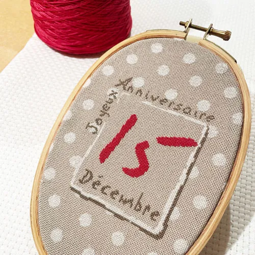 LiliPoints Polka Dot Birthday borduurpatroon verjaardag