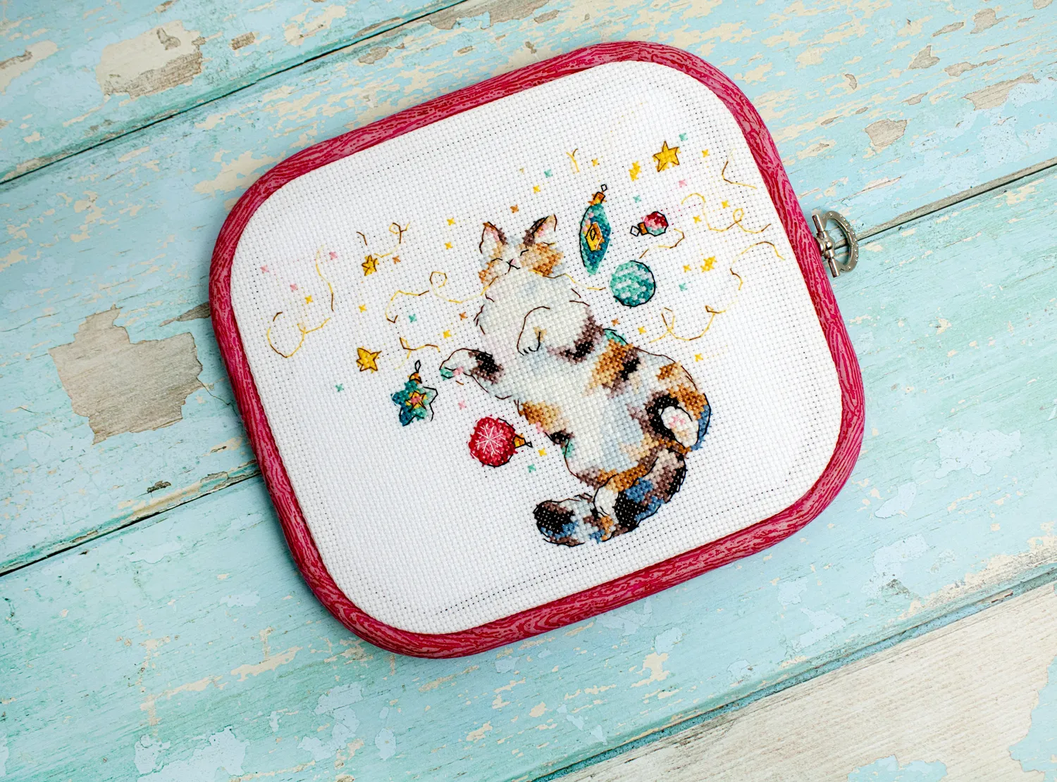 Leti Stitch L8812 Cat's Happiness borduurpakket 15x11 cm