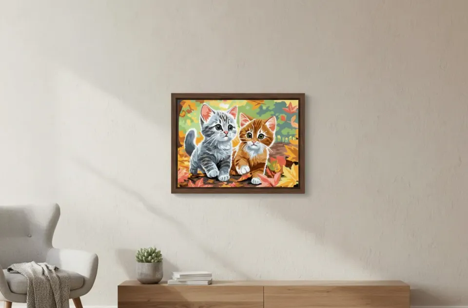 SEG Autumn Kittens Herfst Kittens borduurstramien