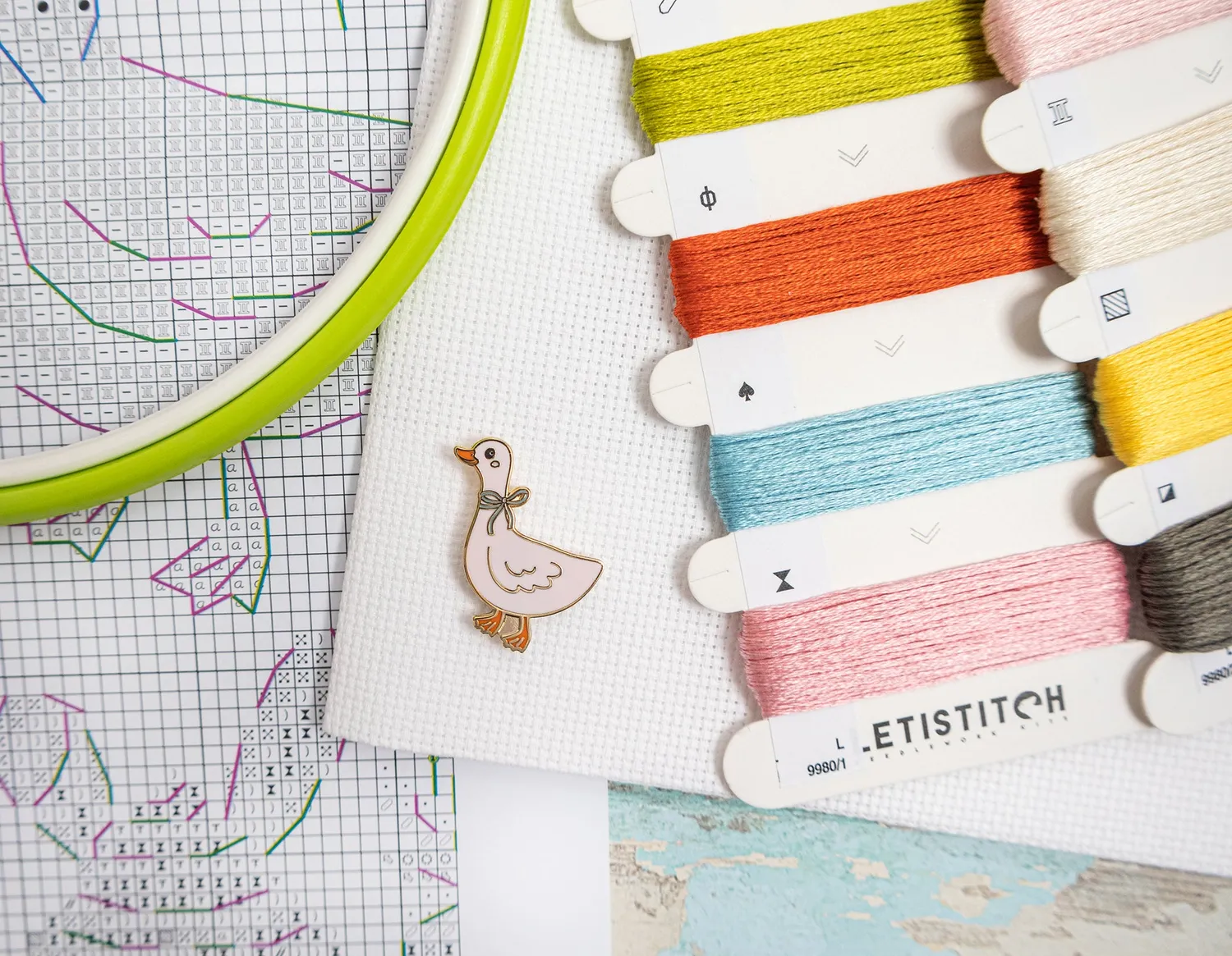 Leti Stitch L9980 Easter Sampler borduurpakket 40x19 cm