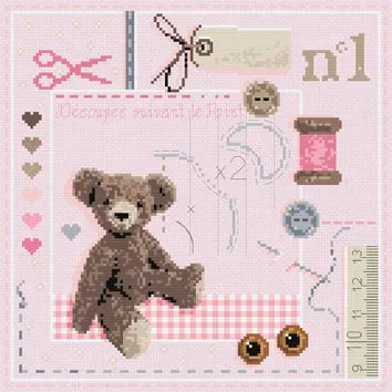 Madame la Fée Mini Oscar Rose 126 borduurpakket 2 stuks