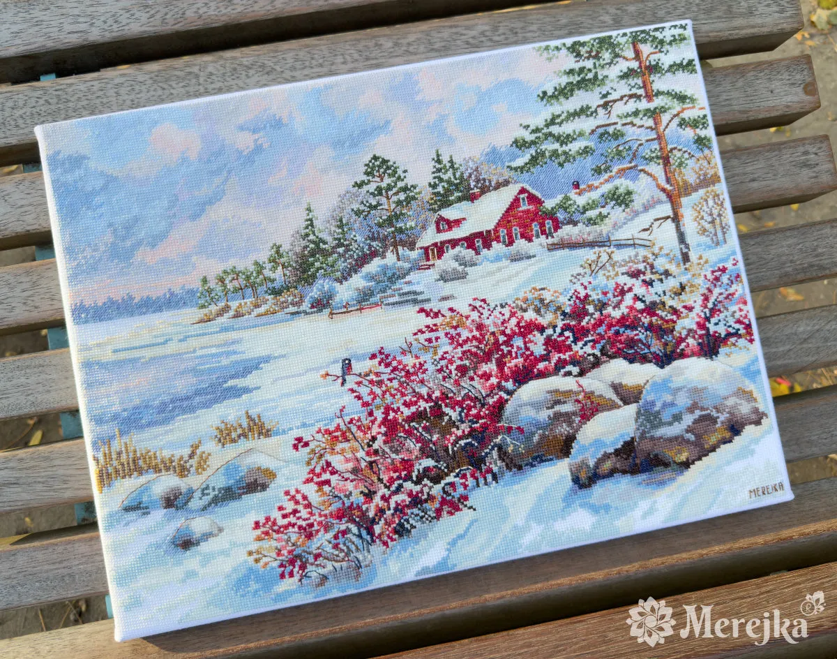 Merejka The Lake House borduurpakket 30x40 Aida 16