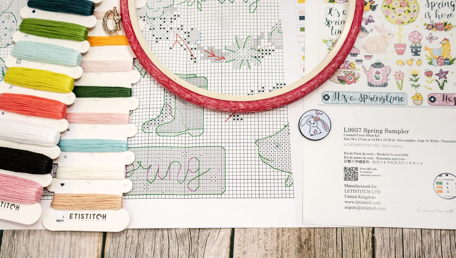 Leti Stitch L9937 Spring Sampler borduurpakket lente