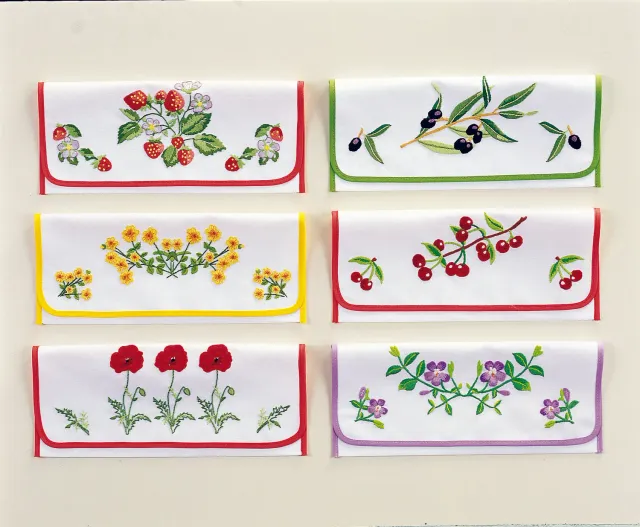 Margot bloemenslinger servetringen borduurpakket