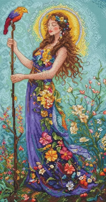 Leti Stitch LI 56-00 Goddess of the Summer borduurpakket 36x19cm