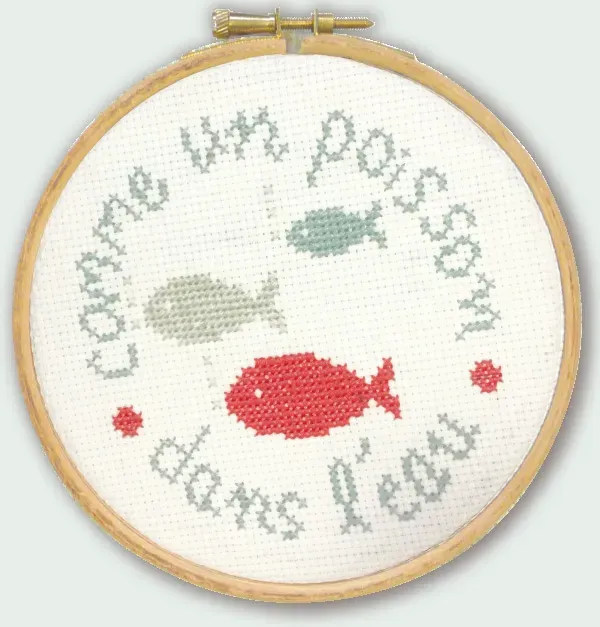 LiliPoints Comme un poisson borduurpakket mini vis 11 cm