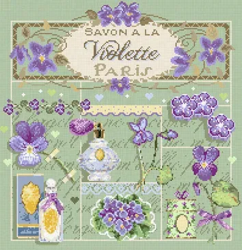 Madame la Fée Savon à la Violette kruissteekpatroon pdf 198x199