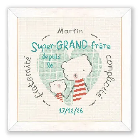 LiliPoints Super Big Brother borduurpatroon geboorte