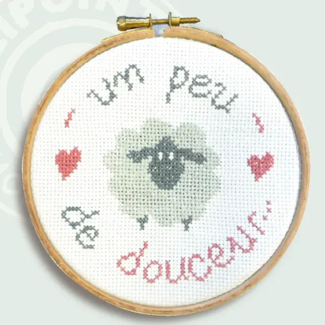 LiliPoints Un Peu de Douceur borduurpakket mini 11 cm aida