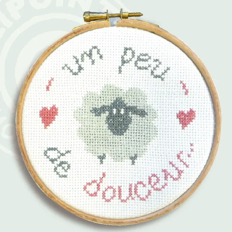 LiliPoints Un Peu de Douceur borduurpakket mini 11 cm aida