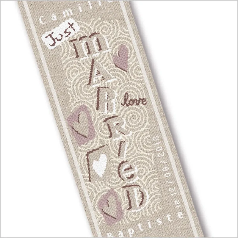 LiliPoints Wedding Banner borduurpakket linnen alfabet