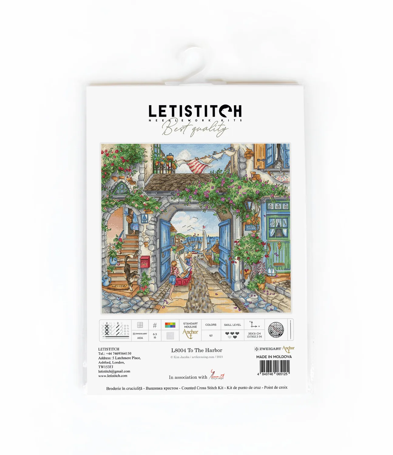 Letistitch L8004 To The Harbor kruissteek borduurpakket 35x31 cm