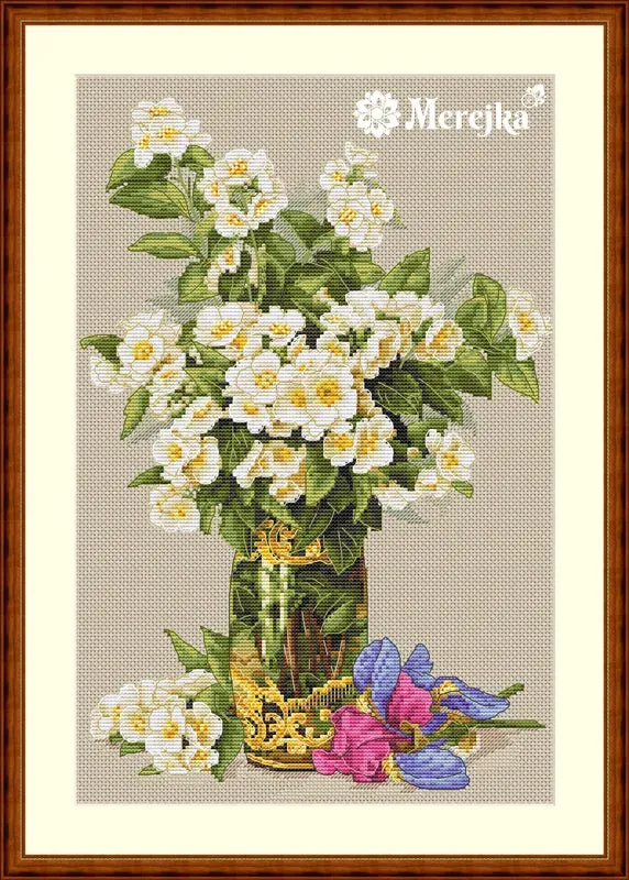 Merejka Sweet Bouquet borduurpakket 22x32 ecru
