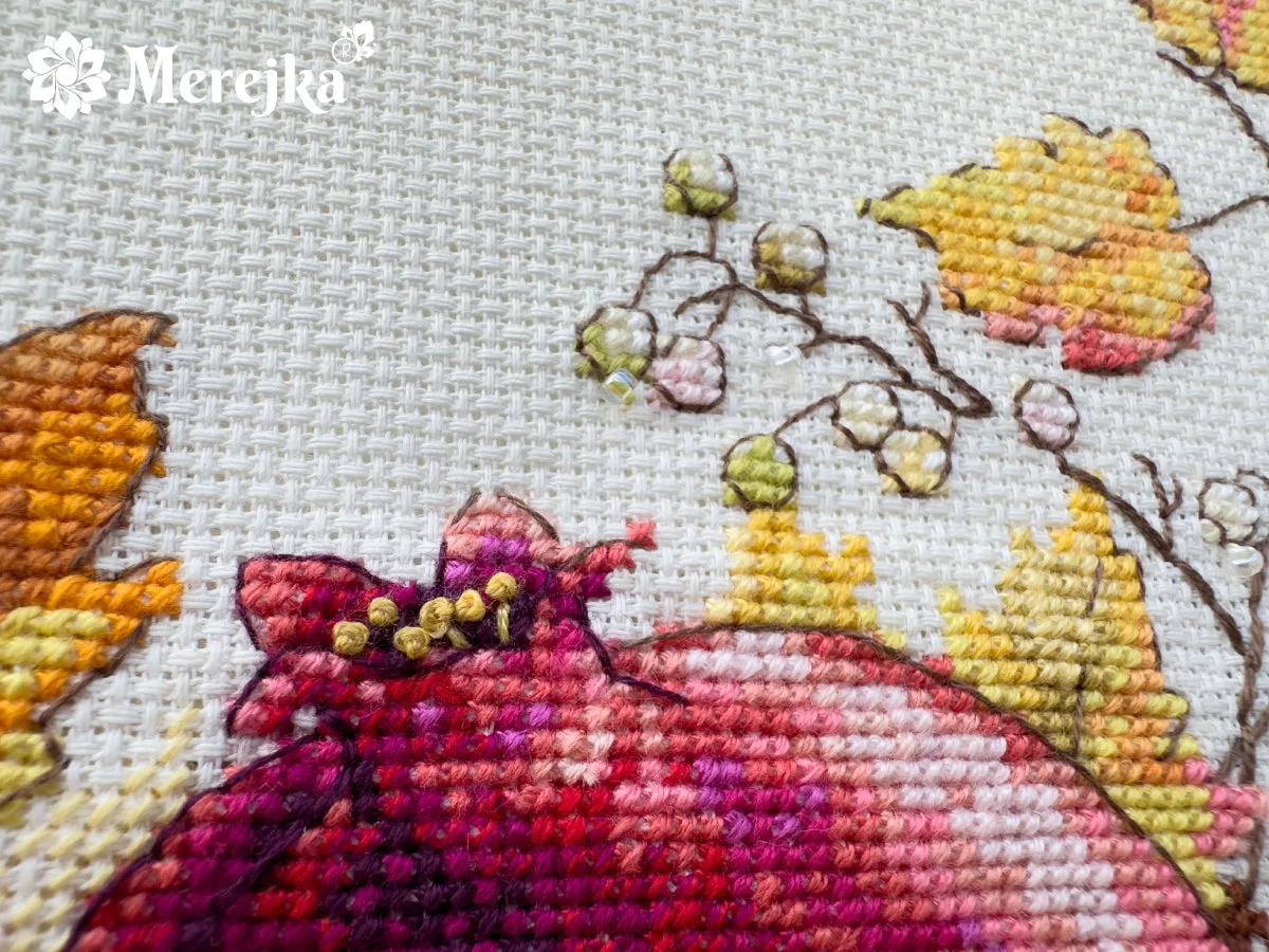 Merejka September Dew borduurpakket 28x33 ecru