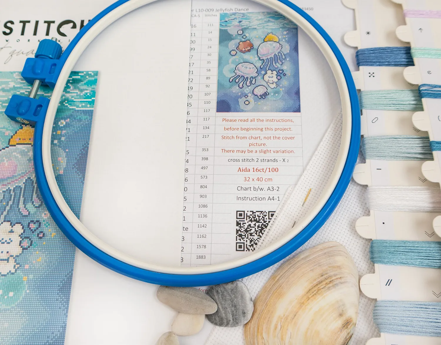 Leti Stitch L10-009 Jellyfish Dance borduurpakket 18x26 cm