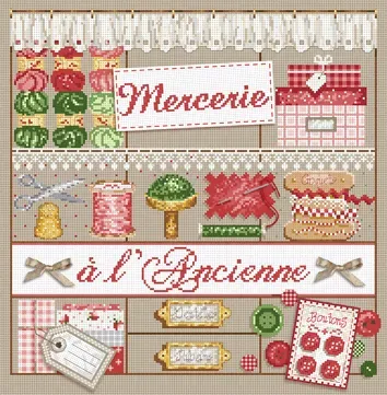 Madame la Fée Mercerie à l'Ancienne borduurpakket compleet