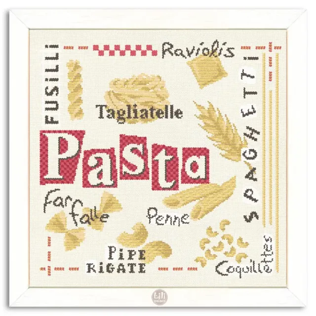 LiliPoints Pasta borduurpatroon kruissteek 182x180 steken