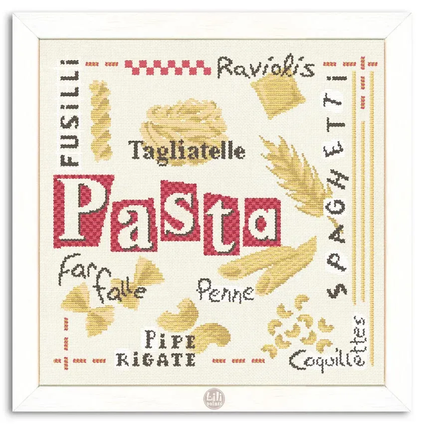 LiliPoints Pasta borduurpatroon kruissteek 182x180 steken