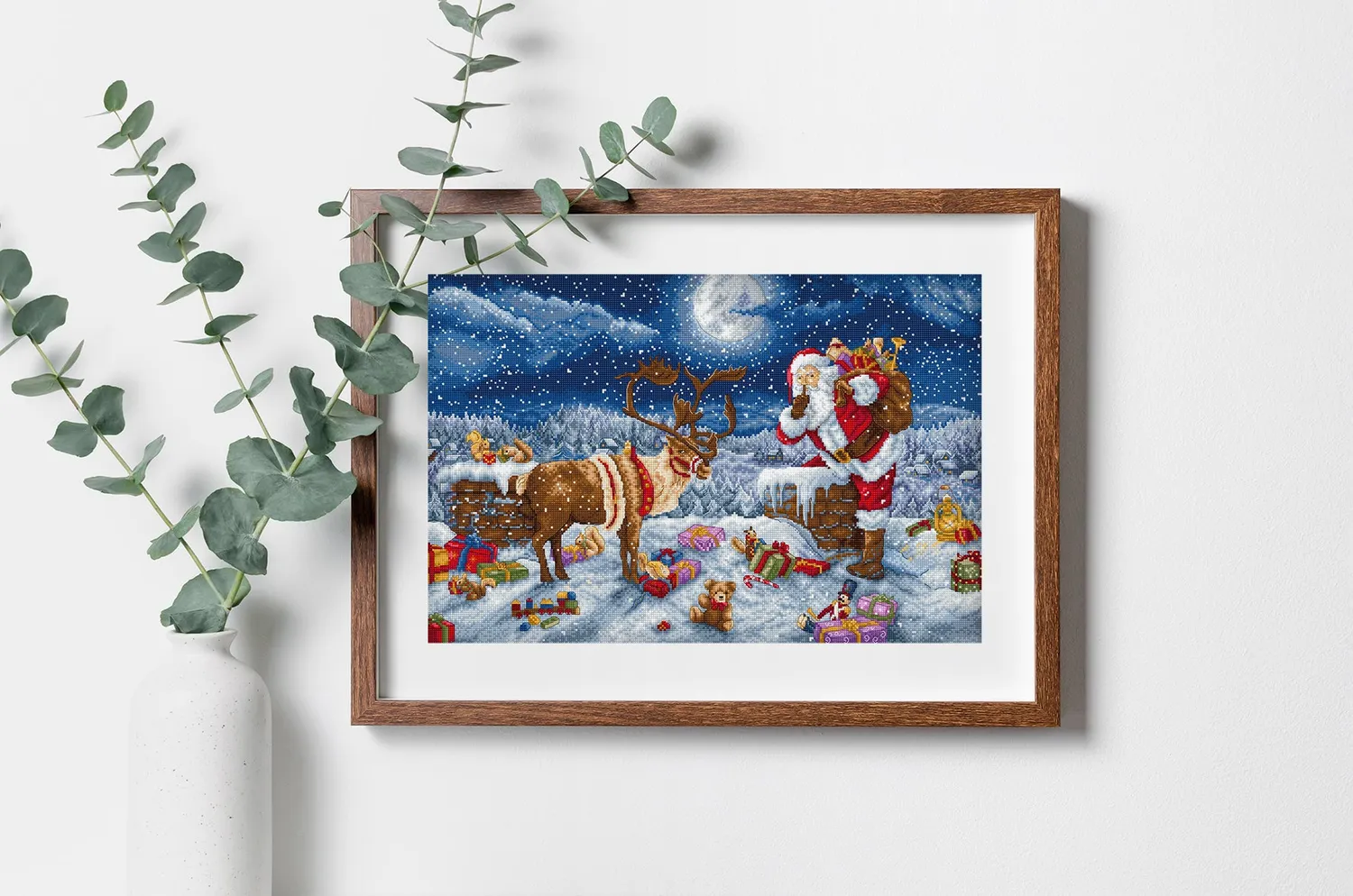 Leti Stitch L9958 Silent Night Gift borduurpakket 43x29cm 60 kleuren