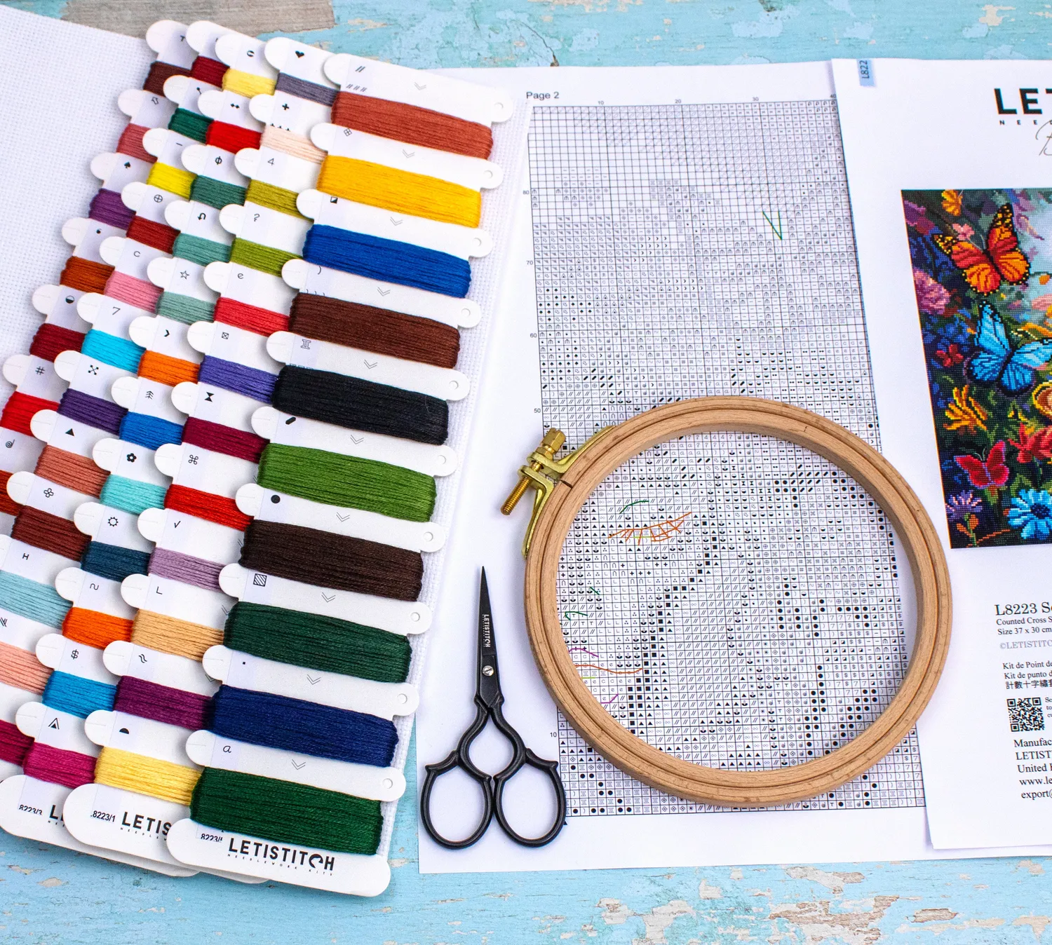Leti Stitch L8223 Seasons Summer borduurpakket 37x30 cm