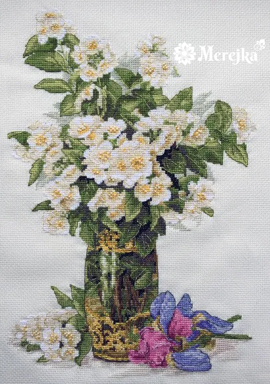Merejka Sweet Bouquet borduurpakket 22x32 ecru