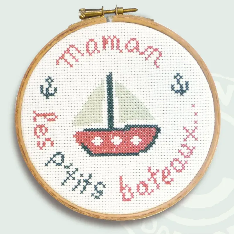 LiliPoints Maman les p’tits bateaux mini borduurpakket