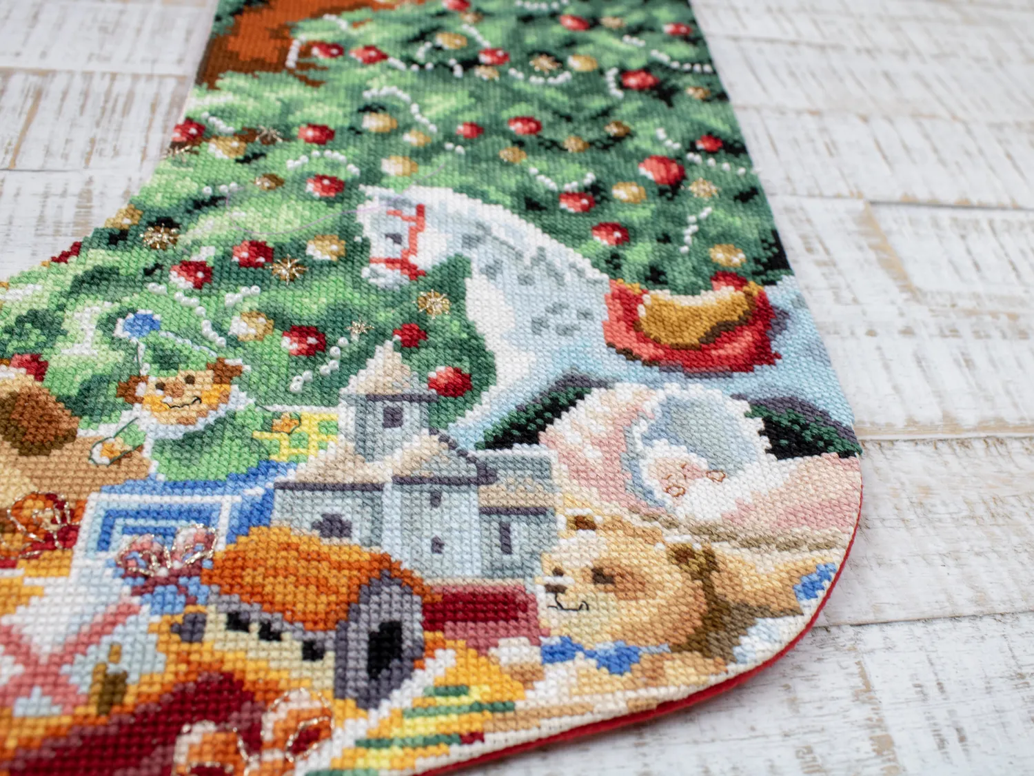 Leti Stitch L8010 Cozy Christmas Stocking borduurpakket kerst
