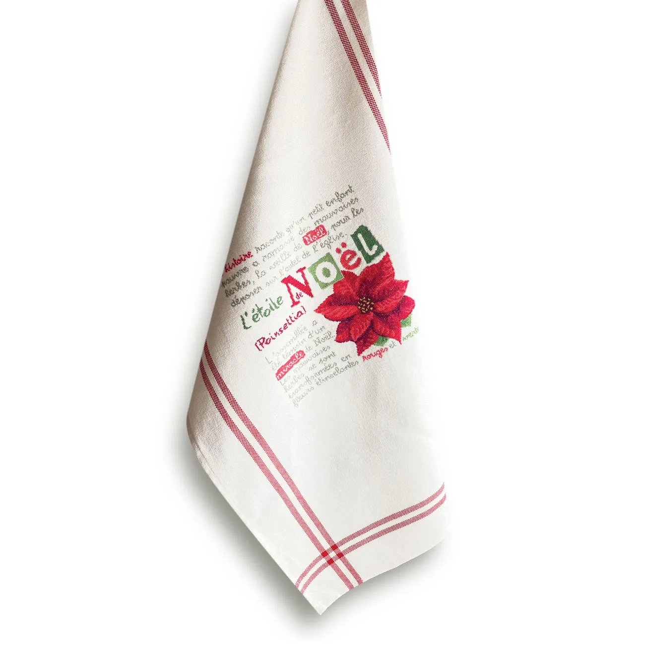 LiliPoints Poinsettia borduurpatroon kruissteek 156x156
