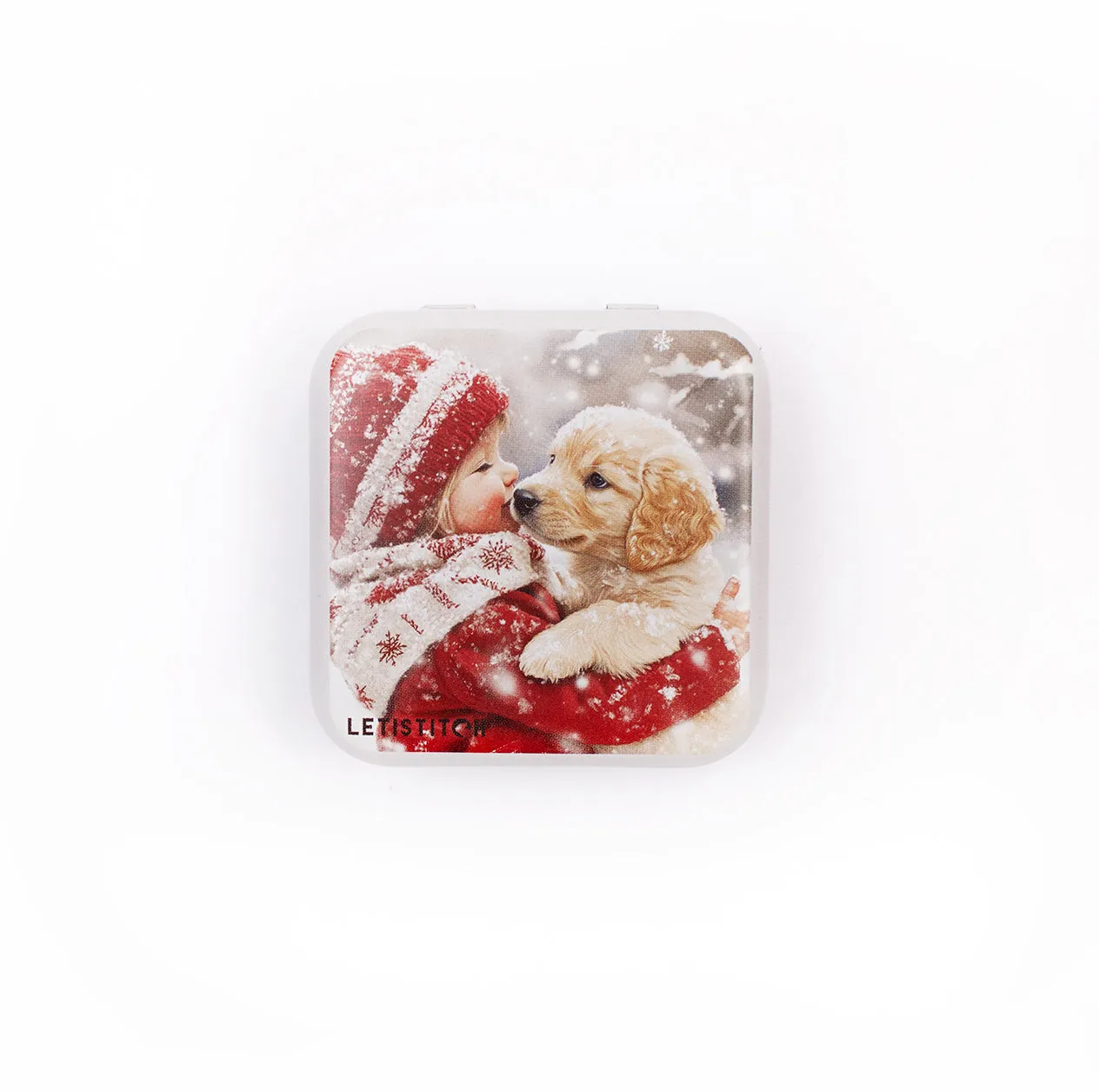 Leti Stitch Puppy Love naaldenblikje 5,5 cm tin