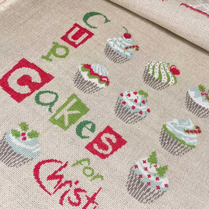 LiliPoints Christmas Cupcakes kruissteekpatroon 2 versies