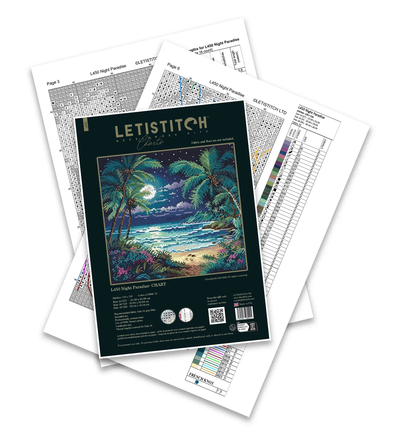 Leti Stitch Night Paradise borduurpatroon pdf download fantasy