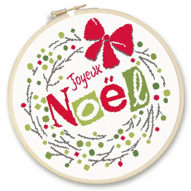 LiliPoints La couronne de Noel 2 borduurpatroon kerstkrans