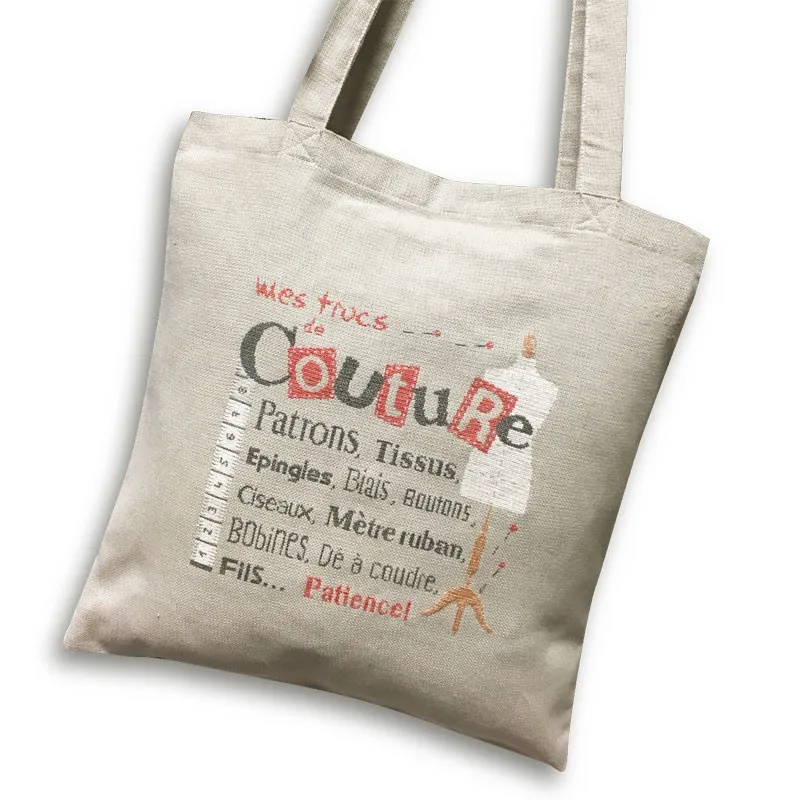 LiliPoints Couture Bag borduurpatroon grijze en witte versie