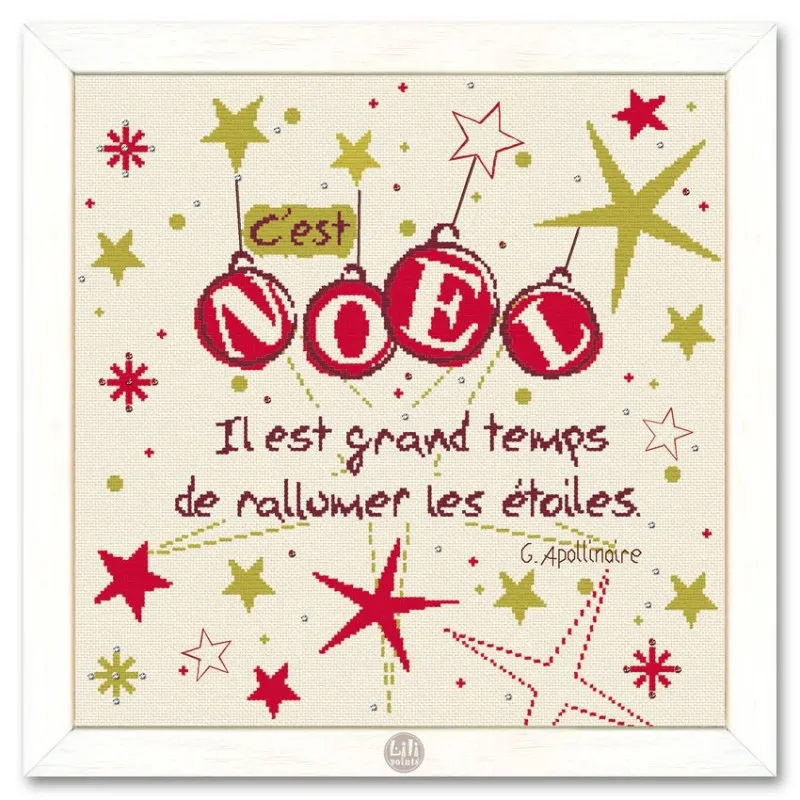 LiliPoints Christmas Stars borduurpatroon kerst met kralen