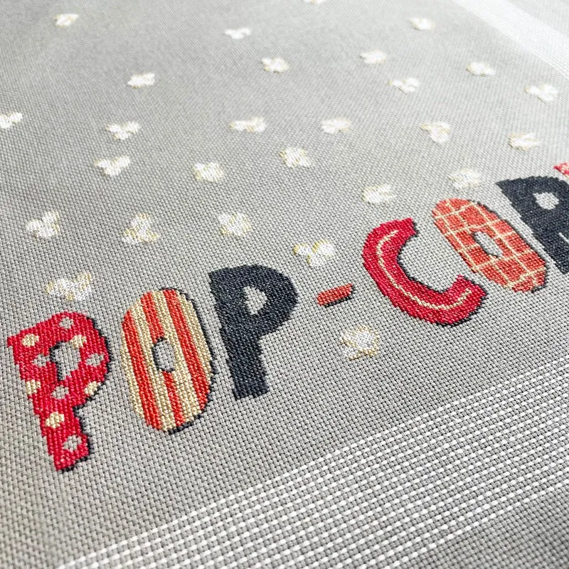 LiliPoints PopCorn borduurpatroon theedoek patroon alleen