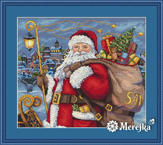 Merejka Santa is coming! borduurpakket 30x26 kerst