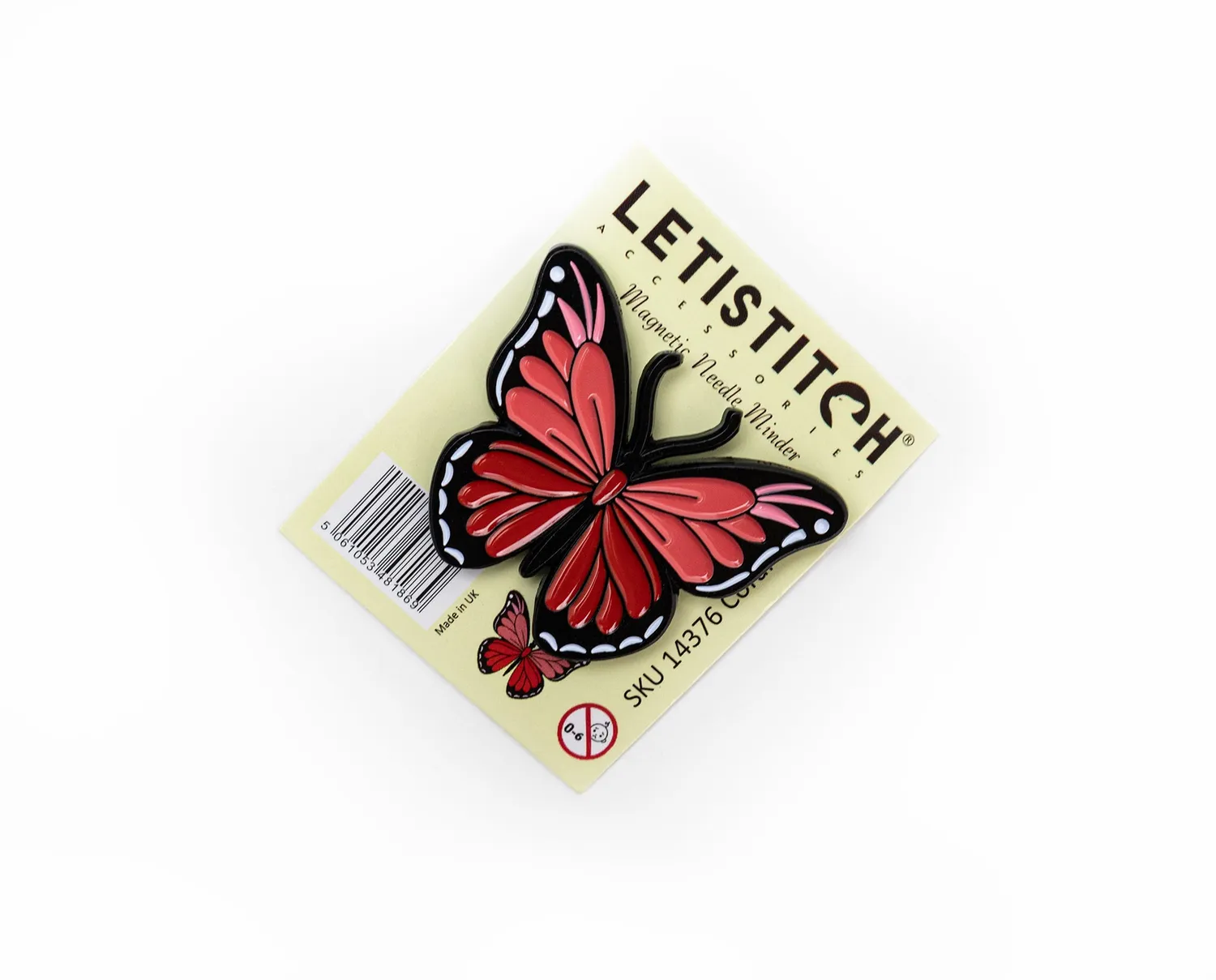 Leti Stitch Coral Wings naaldmagneet vlinder 40x32 mm