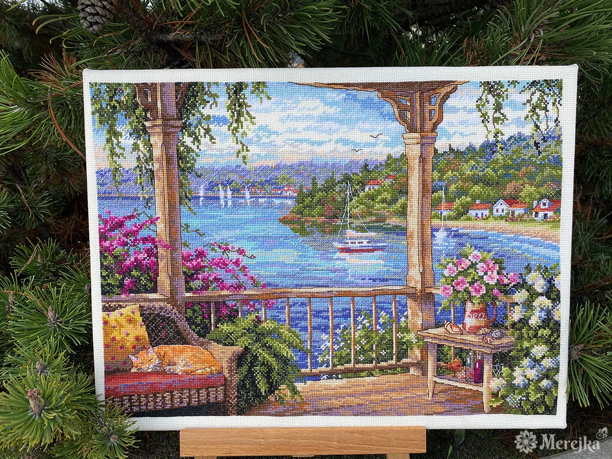 Merejka Tranquility borduurpakket ecru 37,5x28 cm
