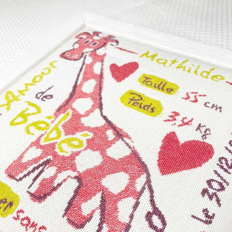 LiliPoints Giraffe Baby Girl borduurpakket geboorte 21,8cm