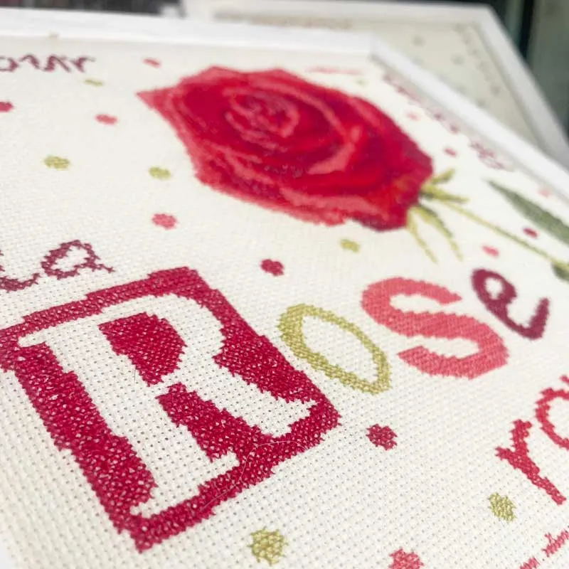 LiliPoints Red Rose borduurpatroon rode roos