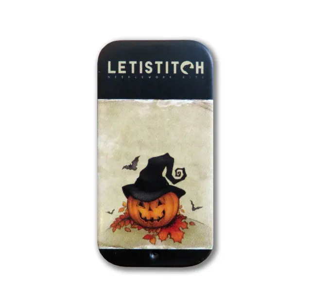 Leti Stitch 25620 Happy Pumpkin naaldenblikje magneet