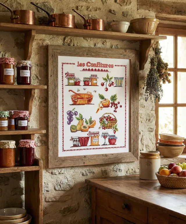 SEG Marie Coeur Jam Jars borduurpakket kruissteek