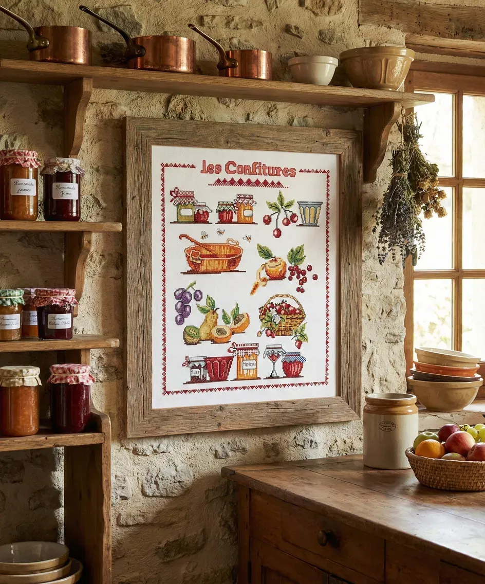 SEG Marie Coeur Jam Jars borduurpakket kruissteek