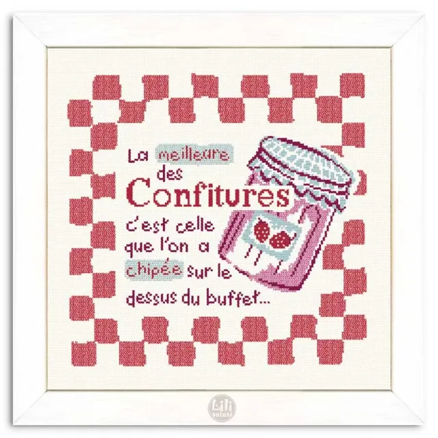 LiliPoints Jam jar kruissteekpatroon 157x154 steken