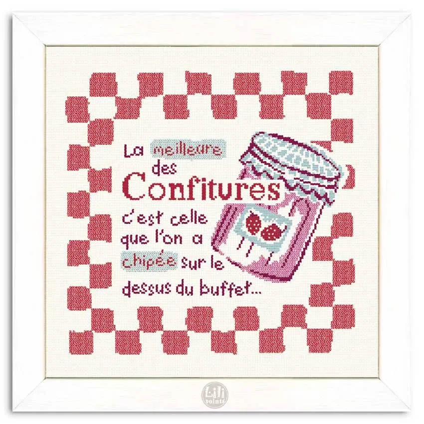 LiliPoints Jam jar kruissteekpatroon 157x154 steken